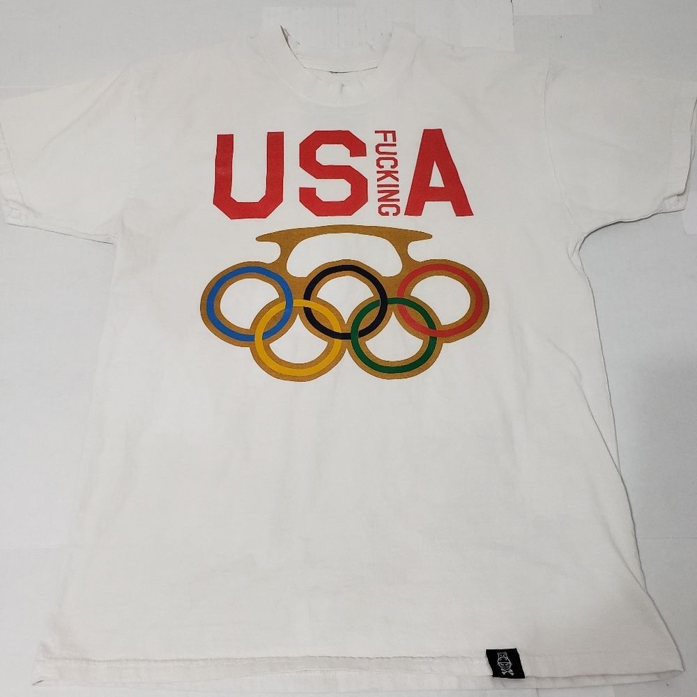 Hippo Esthetics USA t-shirt Men's medium white multicolor